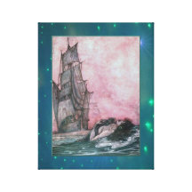 Señuelo de la lona envuelta sirena lona estirada galerias