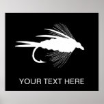 Señuelo de la pesca con mosca a personalizar posters