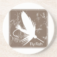 Señuelo de la pesca con mosca posavasos personalizados