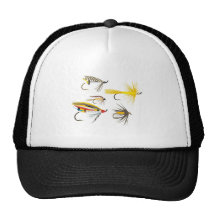 Señuelos de la pesca con mosca gorro de camionero