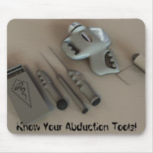 ¡Sepa sus herramientas de la abducción! Mousepad Tapetes De Raton