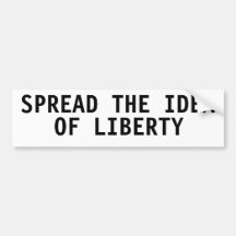 Separe la idea de la libertad etiqueta de parachoque