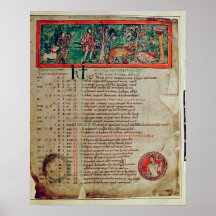 Septiembre: tendiendo el verraco, de un calendario poster