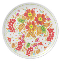 Serbal floral platos
