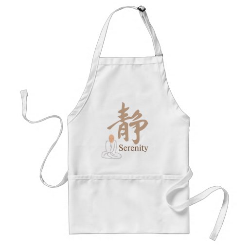 Serenidad en delantal del kanji