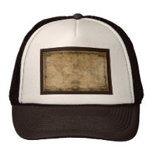 Serie antigua del mapa gorras de camionero