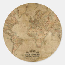 Serie antigua del mapa pegatina