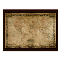 Serie antigua del mapa postales