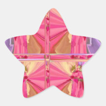 Serie color de rosa 2012 de la celebración del art pegatinas forma de estrella personalizadas