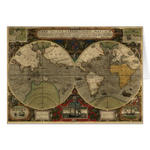 Serie de la historia del mapa de Viejo Mundo del v Tarjetas