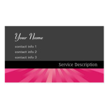 Serie del resplandor - rosa plantilla de tarjeta personal