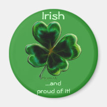 Serie irlandesa del trébol imán de nevera
