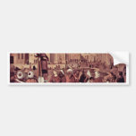 Sermón de St Stephen en las puertas de Jerusalén Etiqueta De Parachoque