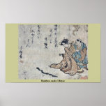 Serpiente de bambú Ukiyoe Poster