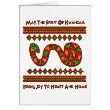Serpiente de Kwanzaa Felicitacion
