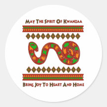 Serpiente de Kwanzaa Pegatina