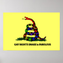 Serpiente de los derechos de los homosexuales posters