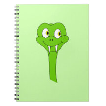 Serpiente del dibujo animado libros de apuntes