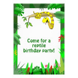 Serpiente en invitaciones de encargo del cumpleaño anuncio personalizado