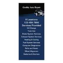 Servicio automotriz tarjetas publicitarias