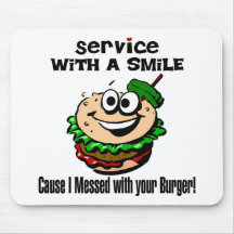 Servicio con una sonrisa alfombrilla de ratón