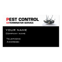 Servicio de control de parásito plantillas de tarjetas personales