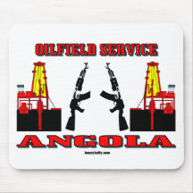 Servicio del campo petrolífero de Angola, aceite,  Alfombrillas De Ratones