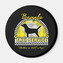 Servicio del taxi del beagle imán