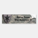 ¡servicio Tejas del txsg ella lo merece! Pegatina De Parachoque