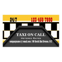 Servicios del conductor de taxi plantillas de tarjetas personales