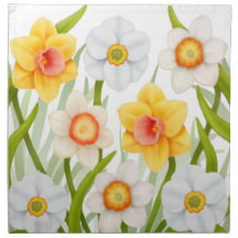 Servilleta alegre de los narcisos de la primavera