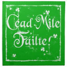 Servilletas del paño del fáilte del míle de Céad