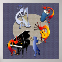 Sesión iluminada por la luna del jazz posters