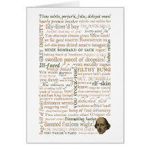 Shakespeare insulta la colección tarjeta