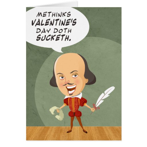 Shakespeare no en tarjeta de felicitación del amor