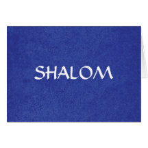 Shalom apenó el fondo azul tarjetas