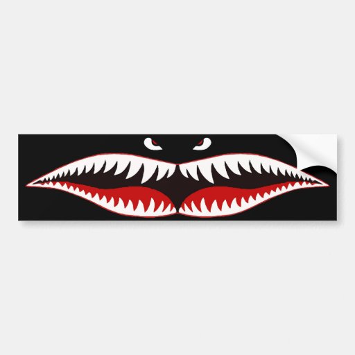 Sharkmouth Pegatina De Parachoque