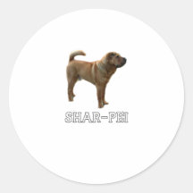 Sharpei Pegatina Redonda
