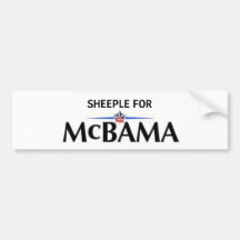 Sheeple para McBama Pegatina De Parachoque