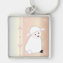 Sheepy en rosa llaveros personalizados