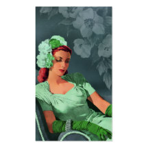 Sheila - los años 40 que igualan desgaste en verde plantillas de tarjetas personales