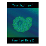 Shell azul, verde. Diseño del arte abstracto Postales