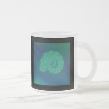 Shell azul, verde. Diseño del arte abstracto Taza De Café