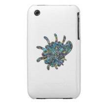 Shell Jeweled arco iris Case-Mate iPhone 3 Cárcasas