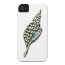Shell Jewelled azul Case-Mate iPhone 4 Cárcasas
