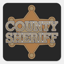 Sheriff del condado colcomanias cuadradass