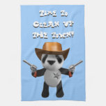 ¡Sheriff lindo de la panda del bebé 3d - limpie la Toalla De Cocina