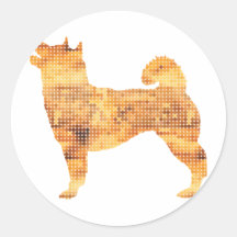Shiba Inu Pegatina Redonda