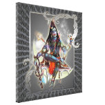Shiva - magia del gris - lona envuelta impresion de lienzo