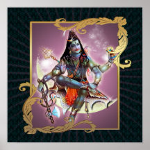 Shiva - musgo del vintage - poster